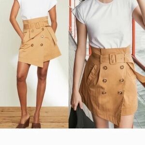 VERONICA BEARD Melany White/Tan Layered Look Mini Dress Sz S Work Preppy